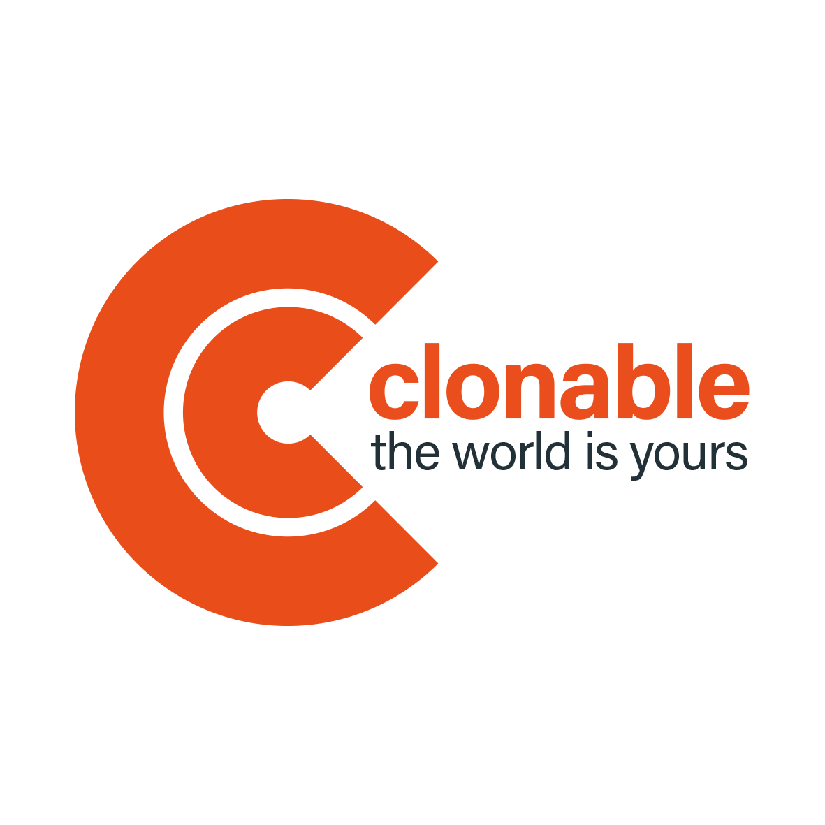 Clonable logo se sloganem na světlém pozadí